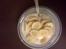 yoghurt met banaan